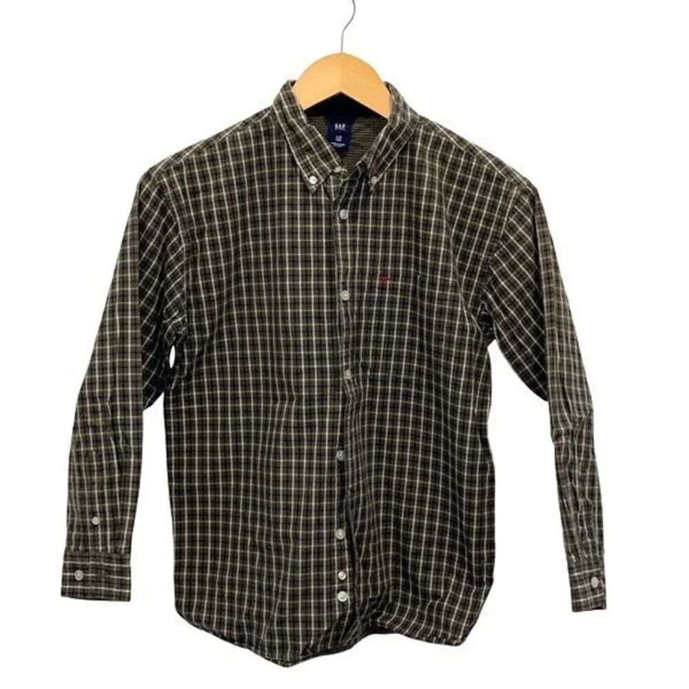 Gap Kids Vintage Button Down Lined‎ Plaid Size Large (10)
